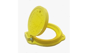 دریچه منهول SMC با قطر 26.5 لولایی سانتیمتر به همراه فریم 7 کیلوگرم کلاس D250